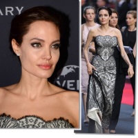 Визия на деня: Монохромна романтика от Анджелина Джоли